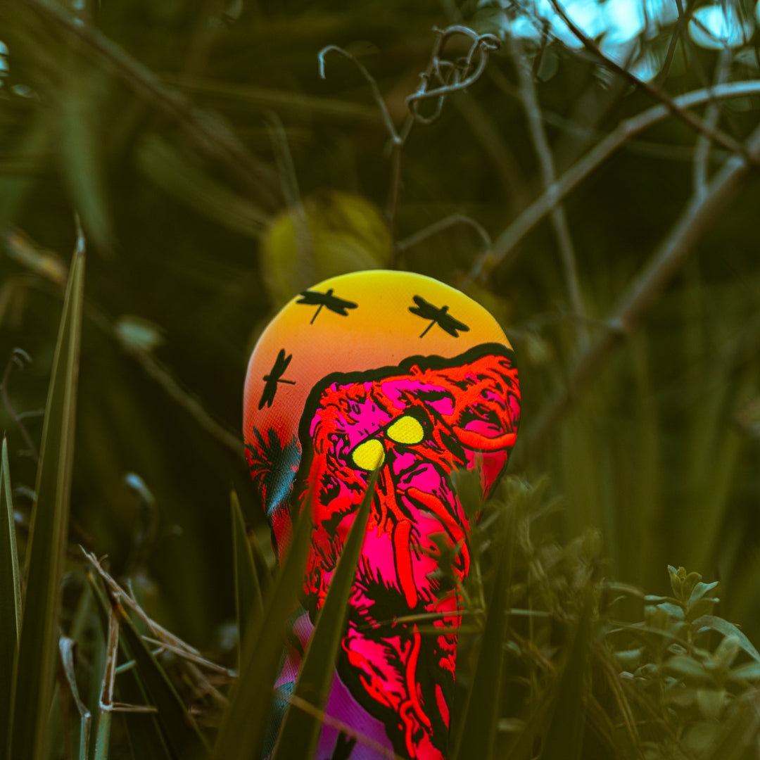 SWAG Golf SWAG Thing pink, purple, orange, blue, and yellow driver golf headcover made in the USA.